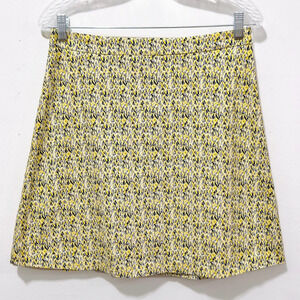 Margaret M Yellow & Black Speckled A-Line Skirt